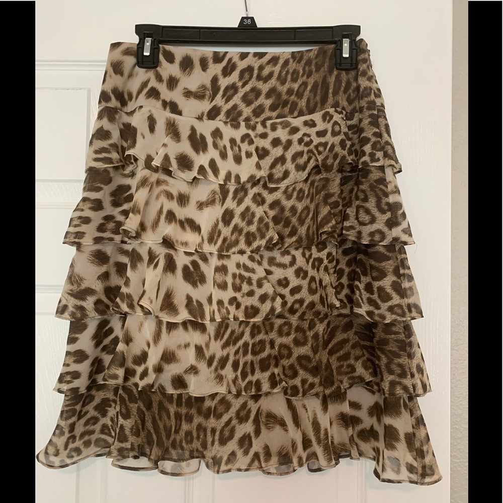 NWT Talbots Leopard Skirt